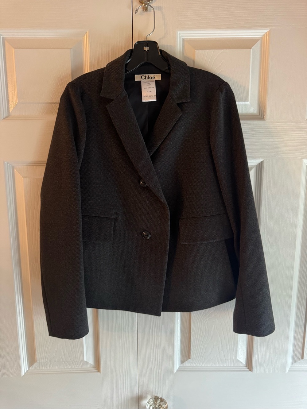 Black Tailored Wool Blend Jacket w skirt